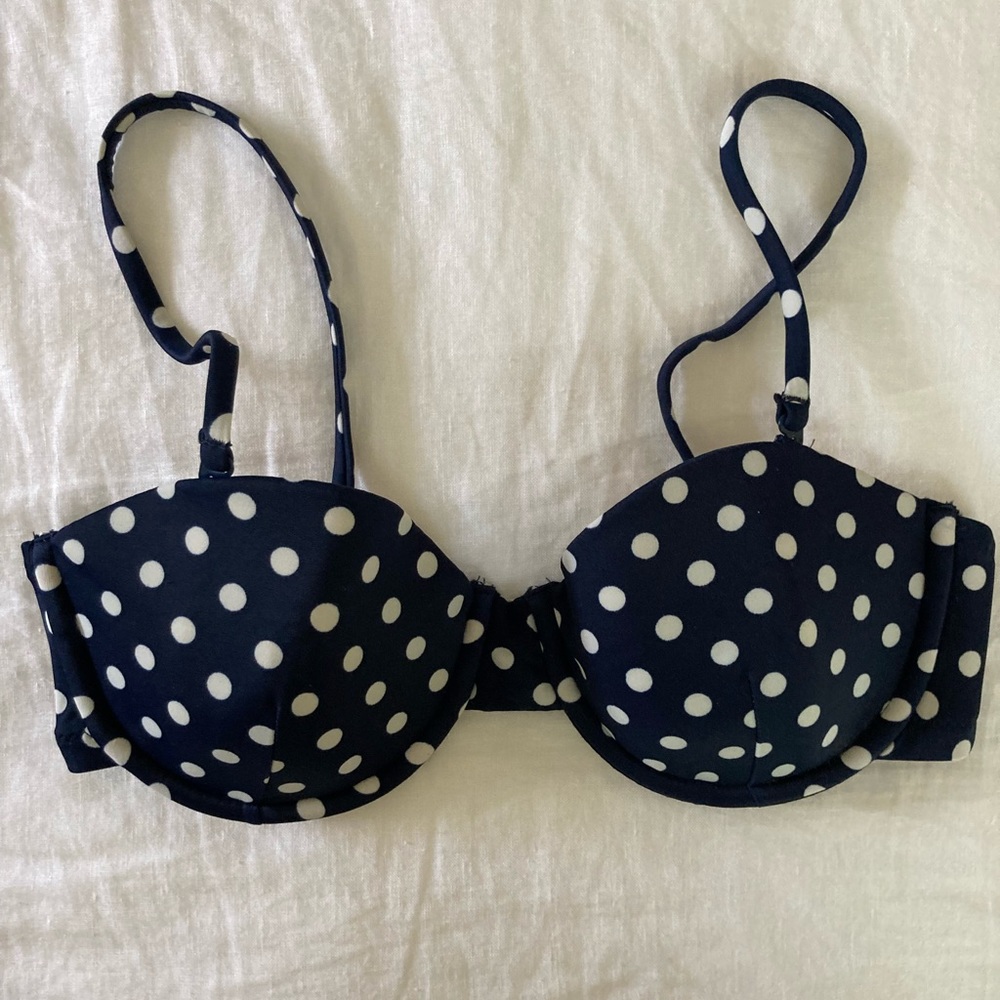 Polka dot underwire bikini top